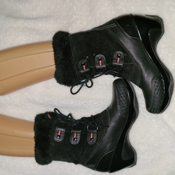 Jambu Size 7.5 Black Vegan Heeled Calf Boots - Picture 4 of 10